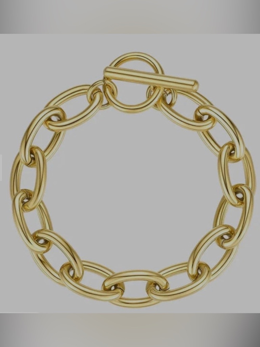 Gold Link Toggle Bracelet - Women's Jewelry Small